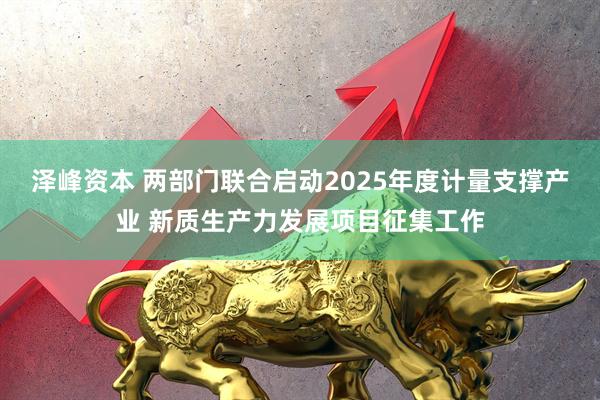 泽峰资本 两部门联合启动2025年度计量支撑产业 新质生产力发展项目征集工作